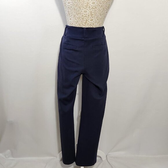 Fishers Finery Women's Ponte Knit Pull-on Boot Leg Work Pant Navy Size SP Career - Picture 3 of 14